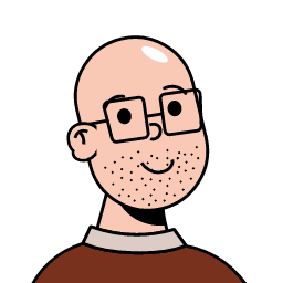 Illutration of Adalberto, a dean with a trimmed beard, shown in a professional style.