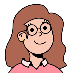 Illustration of Juliana, a higher education employee with brown hair and glasses.